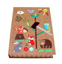 Kaper Kidz - Tap a Shape Set in Book Case - FOREST FRIEND