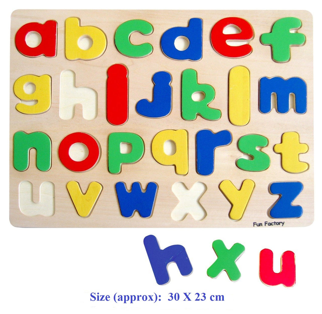 Fun Factory - Raised Wooden Puzzle Alphabet Lower Case