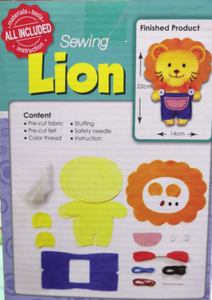 DIY Lion Sewing animal Kit with safety needle