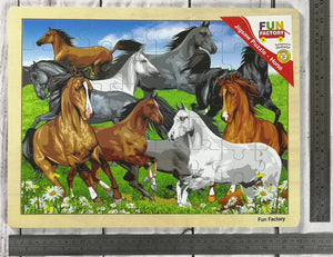 48 Pcs Large Wooden HORSE Jigsaw Puzzle