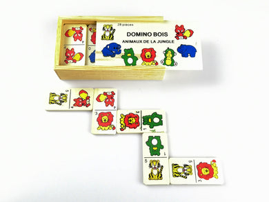 28 Pcs Wooden Domino Jungle ANIMALS