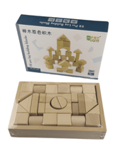 28 pcs Natural Beech Wooden Building Blocks