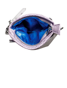 Round Kids Fashion Sling Bag - Rubika Snake Purple / Silver By Jessica Bratich