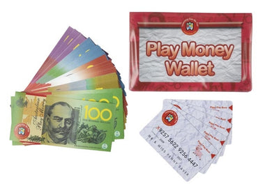 Learning Can Be Fun Play Money Includes Wallet, Notes & Credit Cards