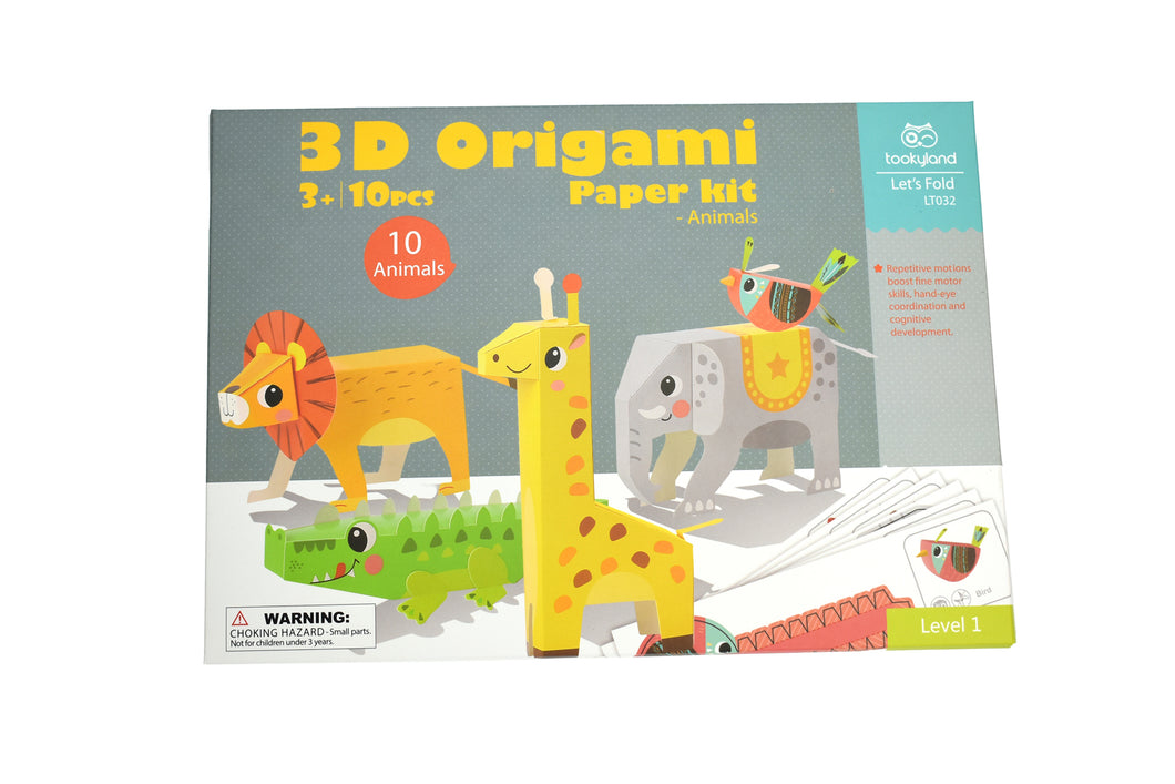 Tookyland 3D Origami Paper Kit - Animals (10Pcs)