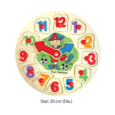 Fun Factory - Wooden Puzzle Clock - Boy