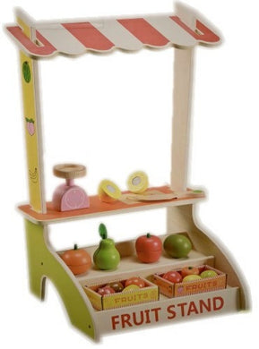 Green Toy - Wooden Fruit Stand with accessories