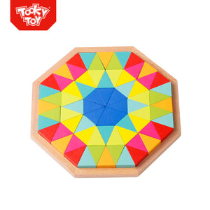 Tooky Toy - 73 Pcs Wooden Octagon Puzzle