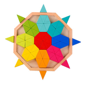 Tooky Toy - 73 Pcs Wooden Octagon Puzzle