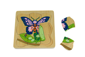 Kaper Kidz - Wooden Butterfly 4 layers puzzle