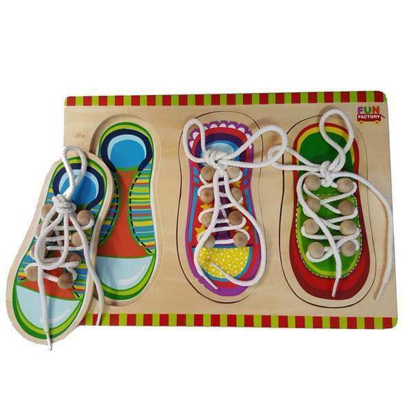 Fun Factory - Wooden Lacing Shoes Puzzle