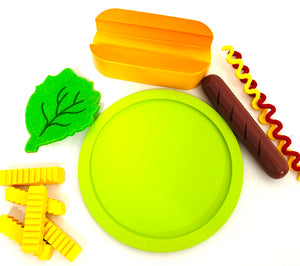 11 pcs Wooden Hot Dog with Chips Set