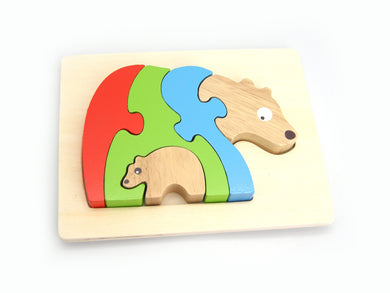 Kaper Kidz - Stacking Jigsaw Puzzle - Bear and Baby