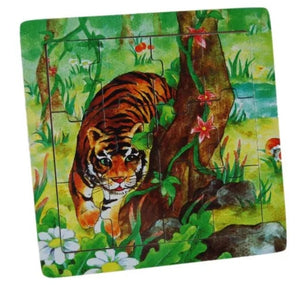 Elka - 12 Pcs Wooden TIGER Jigsaw Puzzle