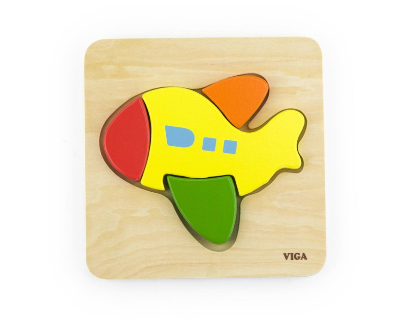 Wooden Shape Block Puzzle - Plane