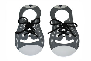 Kaper Kidz - Wooden Learn to Tie Shoe Lace Grey / White