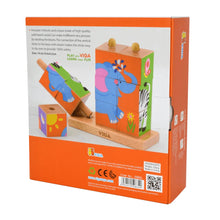 Viga - 9 pcs Wooden Cube Puzzle Wild