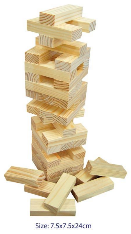 48 Pcs Wooden Tumble Tower