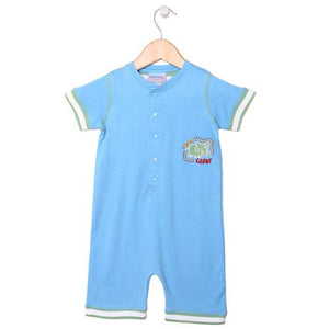 UpsideDown  - Babies / Boys Blue Elephant Emb Jumpsuit