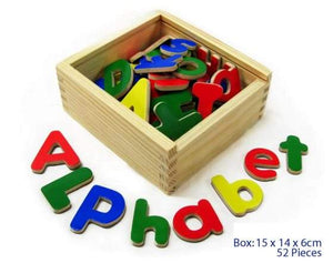 Fun Factory - 52 Pcs Wooden Magnetic Alphabet