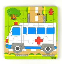 9 Pcs Wooden Ambulance Jigsaw Puzzle (XQ120)