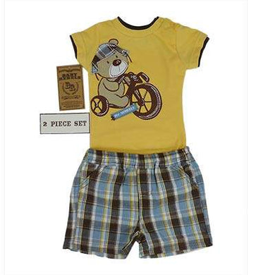 Baby Rebels - 2 Pieces Baby Bear on Bike print Set