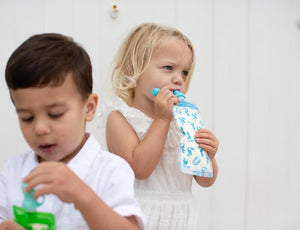 Cherub Baby - Silicone Food Pouch Soft Spouts 2PK (Blue & Green)