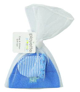 Playette - Blue Baby Preemie Cap / Mitten Gift Set
