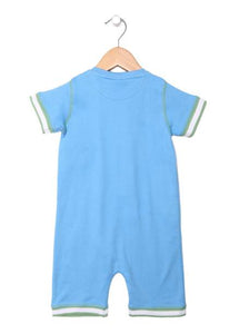 UpsideDown  - Babies / Boys Blue Elephant Emb Jumpsuit