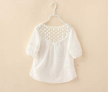 Girls Lace Embroidered White Shirts