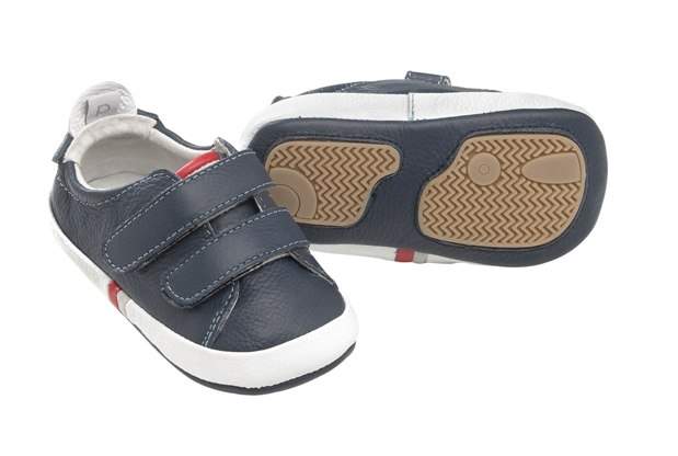 Playette Benji Navy Twin Strap Pre-walker Shoes