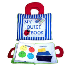 My Quiet Activity Cloth Book - Stripe BLUE