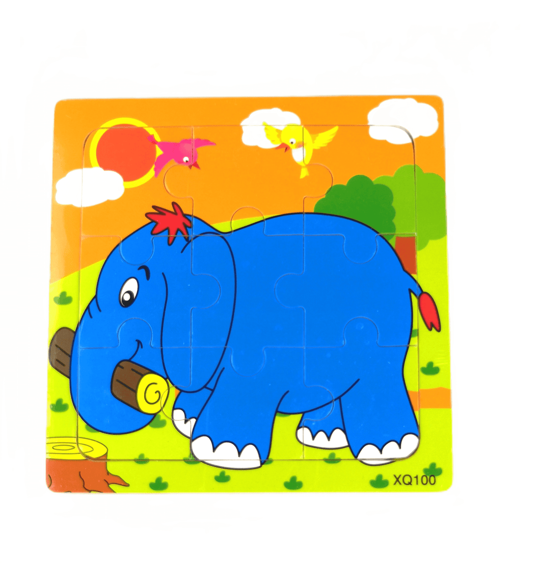 9 Pcs Wooden Elephant  Jigsaw Puzzle (XQ100)