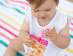 Cherub Baby - Silicone Food Pouch Soft Spouts 2PK (Pink & Orange)