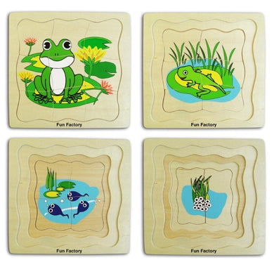 Fun Factory - Wooden Frog 4 layer puzzle
