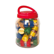 Fun Factory - 56 Pcs Wooden Nuts and Bots in a Jar
