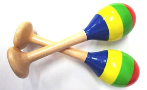 Wooden Maracas with base - Set of 2 - 20 cm