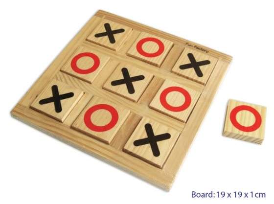 Wooden Noughts and Crosses - Fun Factory