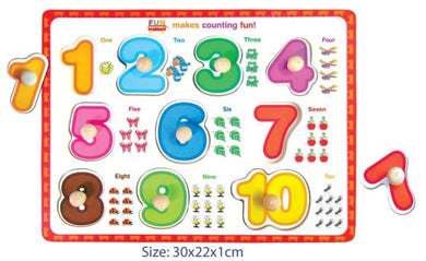 Fun Factory - Wooden Puzzle with Knobs - Numbers