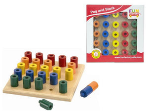 Fun Factory Wooden Peg and Stack Board