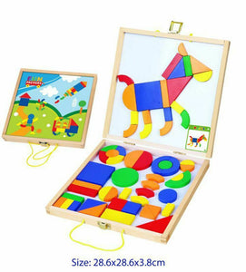 Fun Factory - 42 pcs Magnetic Shapes in wooden  Case