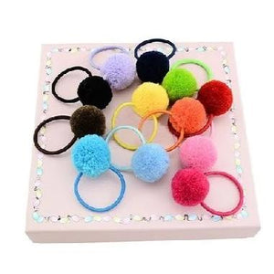 6 / 10 Pcs Pom Pom Hair Ties