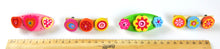 4 Pcs Wooden Kids Hair Accessories with Barette Clips  (Pink Heart / Yellow Flower)