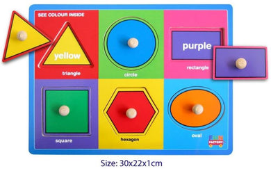 Fun Factory - Wooden Puzzle with Knobs - Shapes