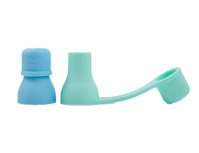 Cherub Baby - Silicone Food Pouch Soft Spouts 2PK (Blue & Green)