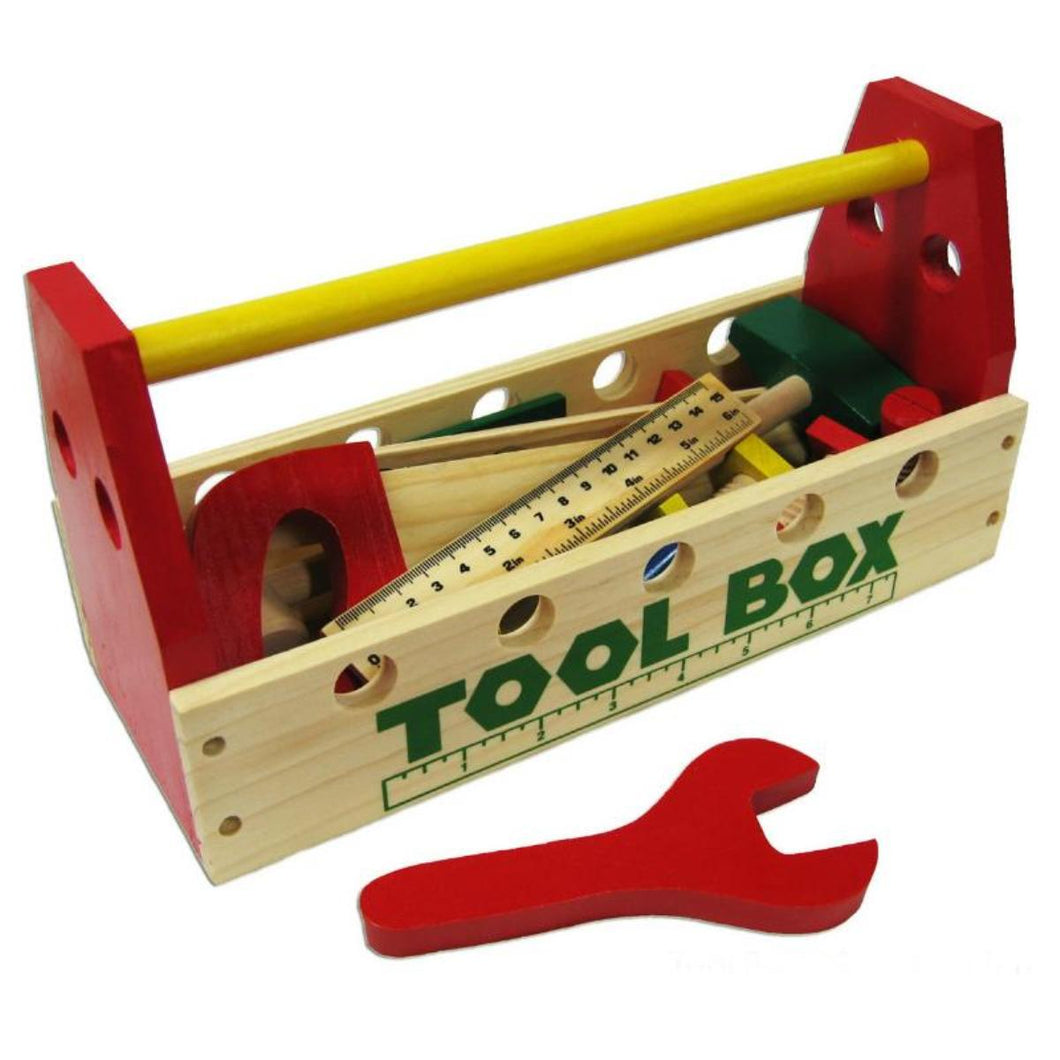 Fun Factory Wooden Tool Box with Tools 21pcs set