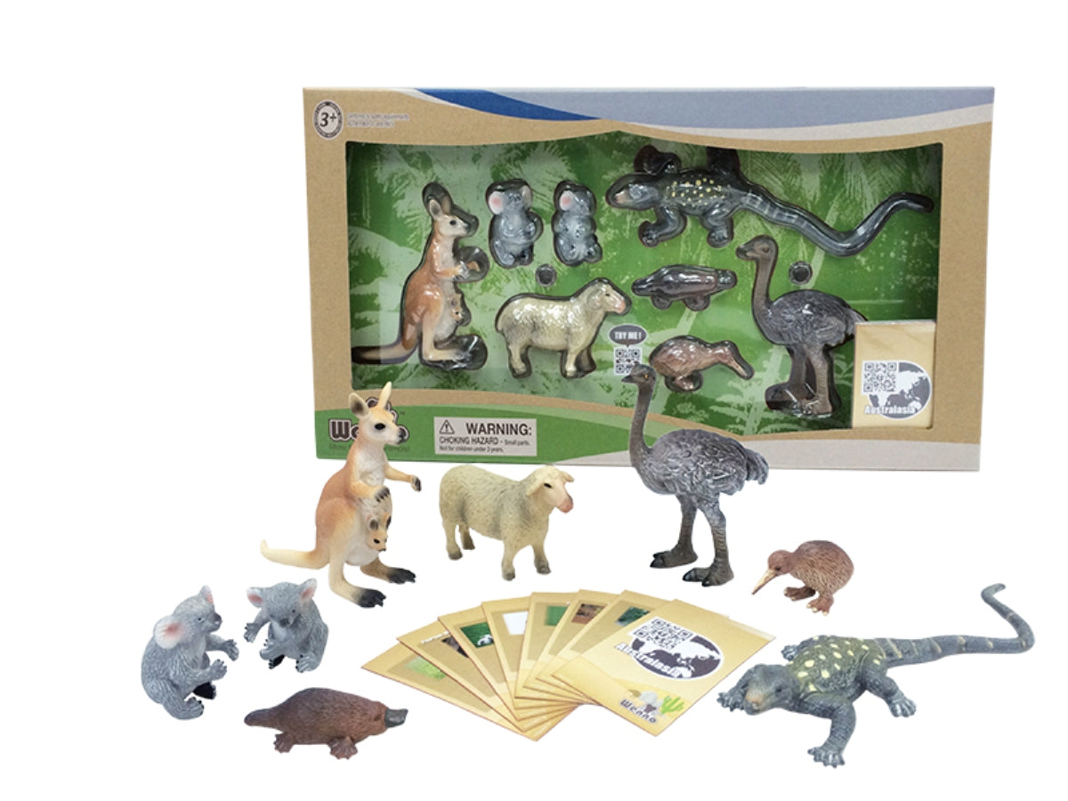 Safari Ltd Australasia TOOB - 9 Mini Animal Figures From Australia & New Zealand For Kids 3+
