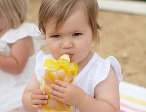 Cherub Baby - Silicone Food Pouch Soft Spouts 2PK (Yellow & Grey)