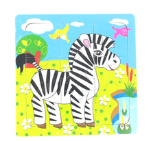 9 Pcs Wooden Zebra  Jigsaw Puzzle (XQ146)