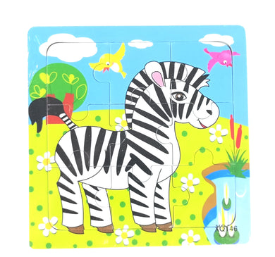 9 Pcs Wooden Zebra  Jigsaw Puzzle (XQ146)